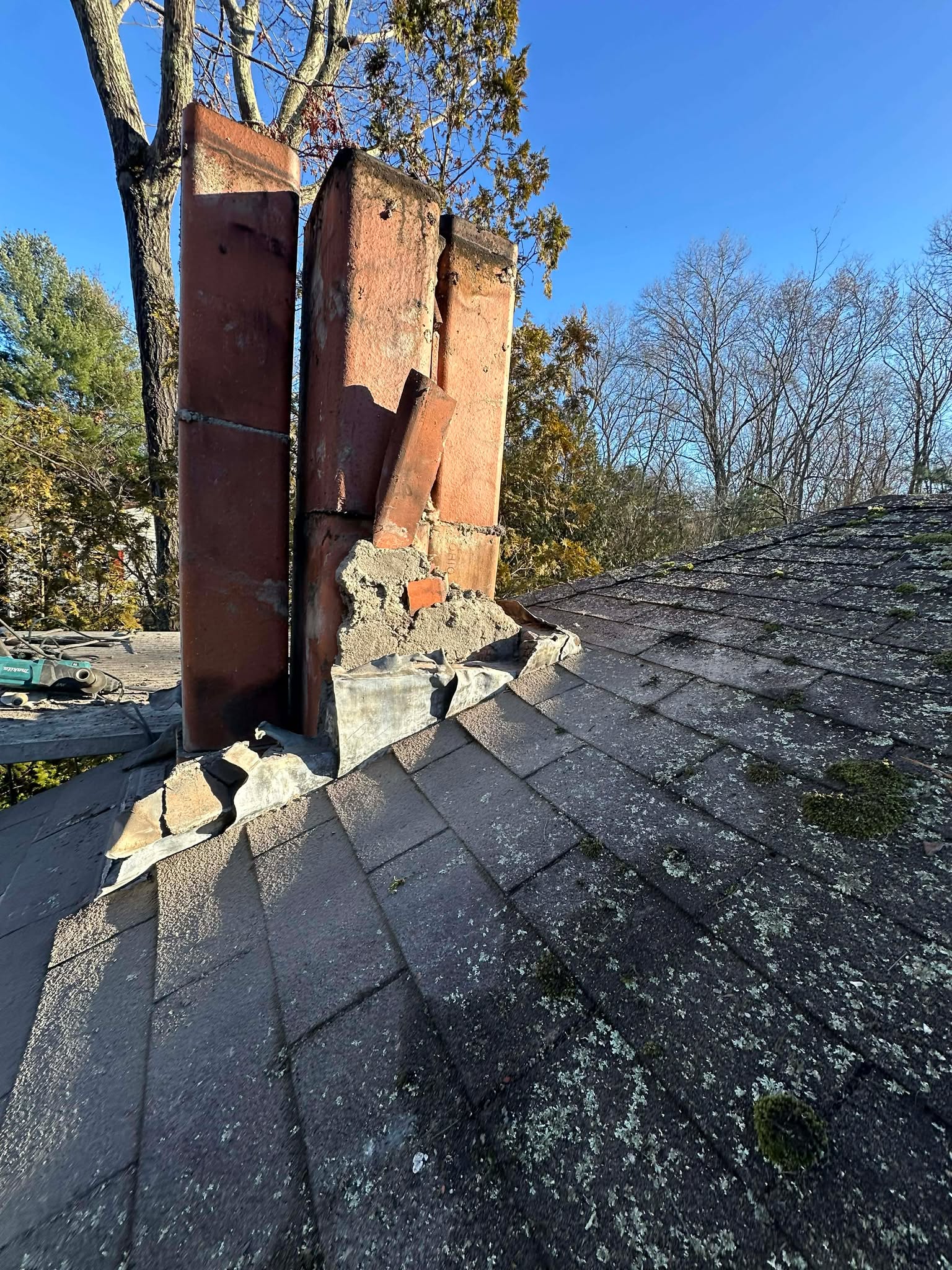Chimney restoration before after in Needham MA by Elite Chimney